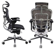 Load image into Gallery viewer, Ergohuman High Back Swivel Chair with Headrest, Black Mesh & Chrome Base