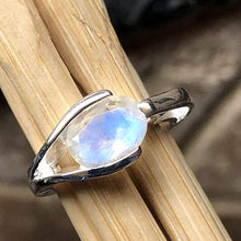 Load image into Gallery viewer, Natural Rainbow Moonstone 925 Sterling Silver Engagement Ring Size 4.25, 4.5, 5.5, 6, 6.5, 7, 7.25, 8, 8.25, 9, 9.25, 9.5, 10, 10.25, 10.5