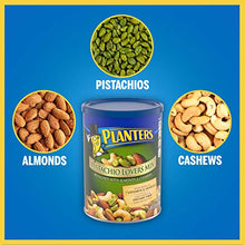 Load image into Gallery viewer, PLANTERS Pistachio Lover's Mix, 1.15 lb. Resealable Canister - Deluxe Pistachio Mix: Pistachios, Almonds & Cashews Roasted in Peanut Oil with Sea Salt - Kosher, Savory Snack