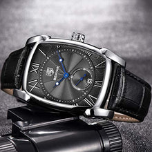 Load image into Gallery viewer, BENYAR Watch for Men 5114M Square 3ATM Waterproof Leather Simple Quartz Business Fashion Casual Classic Retro Rectangle Watches