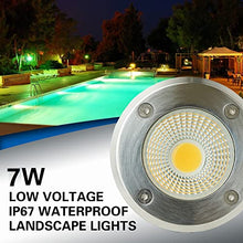 Load image into Gallery viewer, 7w LED Well Lights with Wire Connectrs, Low Voltage Led Landscape Lights ,12V Landscape Lighting IP67 Waterproof for Garden,Driveway, Deck, Tree Up Lights( Warm White 8 Pack))