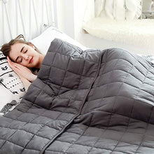 Load image into Gallery viewer, Fabula Life Adult Weighted Blanket(15lbs, 72”x48”, Full Size) for People Weigh Around 140lbs| Weighted Blanket Adult| Cotton Heavy Cozy Blanket| Premium Glass Beads| Calm Deep Sleep