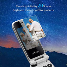 Load image into Gallery viewer, artfone Big Button Flip Phone for Elderly, 3G Unlocked Senior Flip Phone, Large Volume, Tmobile Phone with Radio, SOS, Torch and Camera Functions, Senior Phone with Acc Reciever Like Iphone's (Black)