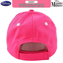 Load image into Gallery viewer, Disney girls Toddler Hat For girl’s ages 2-7 Minnie Mouse Kids Baseball Cap, Pink/White, 2-4T US