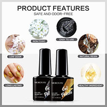 Load image into Gallery viewer, Morovan Gel Nail Polish Kit Black Golden Set - 6 Colors White Silver Gel Polish Soak Off LED UV Nail Gel Starter Kit Gift DIY Nail Art Manicure Home 10ml