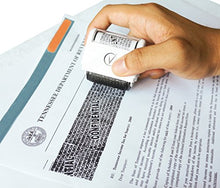 Load image into Gallery viewer, Identity Theft Protection Roller Stamps Wide Kit, Including 6-Pack Refills - Confidential Roller Stamp, Anti Theft, Privacy & Security Stamp, Designed for ID Blackout Security - Classy White