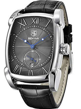 Load image into Gallery viewer, BENYAR Watch for Men 5114M Square 3ATM Waterproof Leather Simple Quartz Business Fashion Casual Classic Retro Rectangle Watches