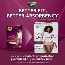 Load image into Gallery viewer, Depend Silhouette Incontinence Underwear for Women, Maximum Absorbency, Disposable, Large/Extra-Large, Pink, 52 Count (Packaging May Vary)