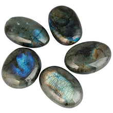 Load image into Gallery viewer, mookaitedecor Natural Labradorite Pocket Palm Stone Worry Stones Therapy Crystal Healing Gemstone Irregular Shape