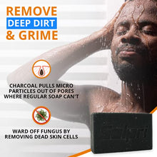 Load image into Gallery viewer, Solpri Shield Original and Exfoliating Charcoal Soap Bar Bundle