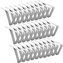 Load image into Gallery viewer, T-Antrix Tablecloth Clips 30 Packs Picnic Table Clips Flexible Stainless Steel Table Cloth Cover Clamps Table Cloth Holders Ideal for Picnics Marquees Weddings Graduation Party