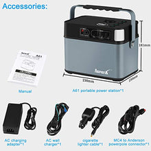 Load image into Gallery viewer, AsperX 500W Portable Generator Lithium 140277mAh Power Station, 505Wh CPAP Backup Battery Pack Power Supply 110V AC Outlet, QC3.0 USB, 12V/24V DC, LED Flashlight for Camping, Home, Emergency