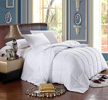 Load image into Gallery viewer, Royal Hotel Comforter White Down Alternative - King Quilted Duvet Insert - Hypoallergenic All-Season Comforter with Corner Tabs - Hotel Down Alternative Plush Fill - Oversized King