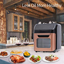 Load image into Gallery viewer, Fit Choice 2021 12.7 Quart 10 in 1 XLarge Capacity Air Fryer Oven, 10 Accessories, 10 Easy Presets W/ Digital Touch Screen Controls & Integrated Digital Temperature Probe, Advanced Program, Sear, Stage, Preheat, Delay, Warm, Rotisserie, W/Light, Come W/ N