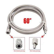 Load image into Gallery viewer, Paintball PCP Filling Hose Whip Extension Stainless Steel Air Fill Station & Charging System 60 inches with Quick Disconnect