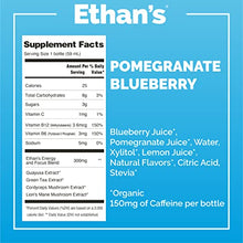 Load image into Gallery viewer, Ethan’s Organic Energy Shot, Pomegranate Blueberry Flavor, Vegan, Gluten Free, Green Tea Extract, Guayusa, Caffeine Boost, B6 & B12 Vitamin C Focus Supplement, Plant Based Diet (12 Pack of 2oz Shots)