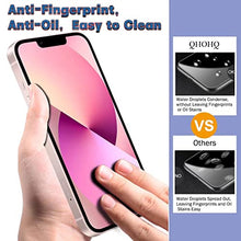 Load image into Gallery viewer, QHOHQ 3 Pack Screen Protector Designed for iPhone 13 6.1 Inch with 3 Packs Camera Lens Protector, Ultra HD Full Screen Tempered Glass, 9H Hardness, Scratch Resistant, Easy Install - Case Friendly