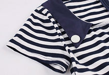 Load image into Gallery viewer, Wellwits Women's Vintage Pin Up A Line Stripes Sailor Dress Navy M