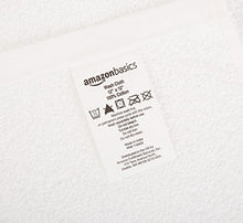 Load image into Gallery viewer, AmazonBasics Fast Drying, Extra Absorbent, Terry Cotton Washcloths, White - Pack of 24