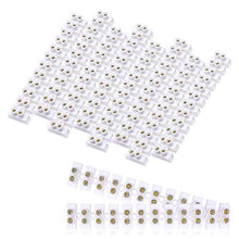 Load image into Gallery viewer, DGQ 10 PCS Terminal Block White Dual Row 12 Position Screw Terminal Connector Electric Barrier Block 10 Amp 380V Terminal Strip