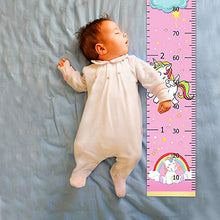 Load image into Gallery viewer, Sylfairy Growth Chart, Kids Wall Ruler Removable Height Measure Chart for Boys Girls Growth Ruler Unicorn Wall Room Decoration 79" x 7.9"(Pink Unicorn)
