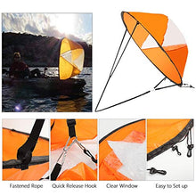 Load image into Gallery viewer, VGEBY Wind Sail, 42inch Kayak Sail Foldable Wind Paddle Adventure Sail Fold-able Downwind Sail for Kayaks, Canoes, Inflatable Boats, Paddle Board