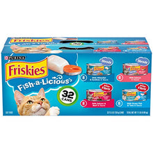 Load image into Gallery viewer, Purina Friskies Fish A Licious Variety Pack - 32x5.5 oz (050000294527)
