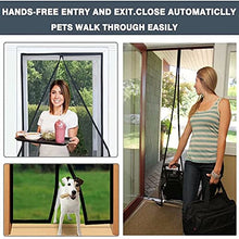Load image into Gallery viewer, Magnetic Screen Door Fiberglass Mesh Screen Door with Magnets, Screen for Sliding Glass Door French Door Patio Door, Full Frame Hook & Loop, Hands Free, Pet Friendly (36"x82")