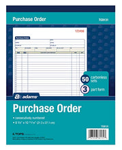 Load image into Gallery viewer, Adams Purchase Order Book, 8.38 x 10.69 Inch, 3-Part, Carbonless, 50 Sets, White, Canary and Pink (TC8131)