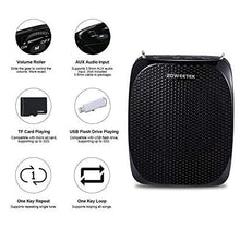 Load image into Gallery viewer, Zoweetek Portable Rechargeable Mini Voice Amplifier with Wired Microphone Headset and Waistband, Supports MP3 Format Audio for Teachers, Singing, Coaches, Training, Presentation, Tour Guide