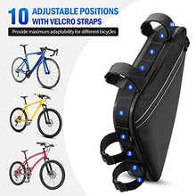 Load image into Gallery viewer, Hikenture Bike Storage Bag, Waterproof Triangle Bike Bag for MTB & Road Bike, Top Tube Bike Frame Bag with 1.5L Capacity & Mesh Pocket, Bicycle Accessories Pack Bike Pouch for Phone, Keys, Pump, Tools