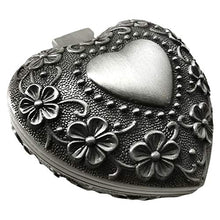 Load image into Gallery viewer, Small Jewelry Box Gifts for Her | Vintage Earring & Ring Gift Box - Antique Rosary & Trinket keepsake Gift Boxes in Heart Shape