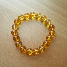 Load image into Gallery viewer, Natural Chakra Healing Crystal Bracelet, Semi-Precious Gemstone Beads Stretch Women Men Jewelry (Yellow Citrine) (8mm)