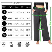 Load image into Gallery viewer, ASIMOON Yoga Pants for Women with Pockets Comfy Wide Leg Sweatpants Soft High Waist Womens Lounge Running Pajama Pants Dark Grey