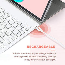 Load image into Gallery viewer, Bluetooth Backlit Keyboard Case for Samsung Galaxy Tab S6 10.5, Detachable Wireless Keyboard US Layout with Leather Cover for Samsung Galaxy Tab S6 T860 / T865 10.5, Rose Gold