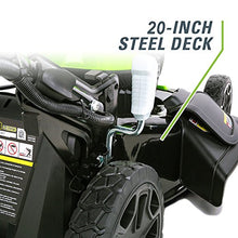 Load image into Gallery viewer, Greenworks G-MAX 40V 20-Inch Cordless 3-in-1 Lawn Mower with Smart Cut Technology, (1) 4Ah Battery and Charger included MO40L410