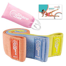 Load image into Gallery viewer, 4evershape Booty Bands, Anti Slip Fabric Resistance Bands for Legs and Butt, Workout Bands, Exercise Bands, Hip Bands, Elastic Bands for Exercise, Glute Bands, Training Book and Carry Bag Included