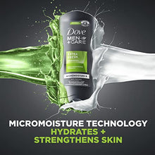 Load image into Gallery viewer, Dove Men+Care Body Wash and Face Wash For Fresh, Healthy-Feeling Skin Extra Fresh Cleanser That Effectively Washes Away Bacteria While Nourishing Your Skin 18 oz