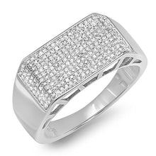 Load image into Gallery viewer, Dazzlingrock Collection 0.85 Carat (ctw) Round White Diamond Mens Flashy Hip Hop Pinky Ring, Sterling Silver, Size 12.5