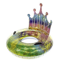 Load image into Gallery viewer, Poolmaster Swimming Pool Float Rainbow Glitter Tiara Tube, Multi