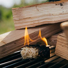 Load image into Gallery viewer, Grill Trade Firestarters - Natural Fire Starters Burn Wood Stove Grill Fireplace Camping Pit BBQ Charcoal Chimney Pizza Oven - 50 Firelighters in Box