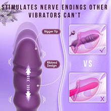 Load image into Gallery viewer, Thrusting G Spot Dildo Vibrator - Clitoral Vibrator with 10 Vibrating 9 Thrusting Modes Dildo Sex Rose Toy for Clitoris G Spot Nipple Anal Stimulation Adult Sensory Toys for Women Male Couple Pleasure