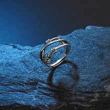 Load image into Gallery viewer, STJERNES s925 Sterling Silver Anti Anxiety Rings For Women girls,Adjustable Stacking Spinning Worry Ring,Jewelry Gift for Best Friends