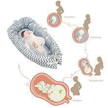 Load image into Gallery viewer, Newborn Lounger, KOBWA Portable Soft Breathable Baby Bed, Removable Cover Baby Bionic Bed for Infants Toddlers - 100% Cotton Crib Mattress for Bedroom Travel