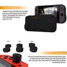 Load image into Gallery viewer, Switch Accessories Bundle - Orzly Geek Pack for Nintendo Switch: Case & Screen Protector, Joycon Grips & Racing Wheels, Switch Controller Charge Dock, Comfort Grip Case & More - JetBlack