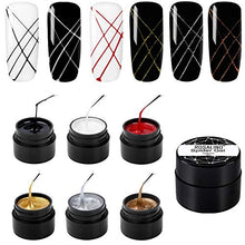 Load image into Gallery viewer, Pulling Line Silk ROSALIND Spider Gel Nails Sets, 6 Colours Nail Art DIY Design Point To Line Drawing And Painting Decoration Draw Silk Varnish