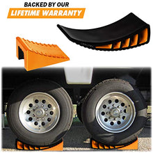 Load image into Gallery viewer, CARMTEK Camper Leveler Kit - Curved RV Levelers with Camper Wheel Chocks for Travel Trailers | Faster Camper Leveling Than RV Leveling Blocks (2 Pack)