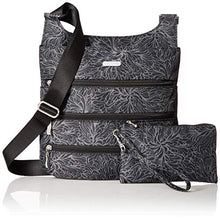 Load image into Gallery viewer, Baggallini Womens Big Zipper Bagg with RFID, Midnight Blossom,One Size