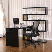 Load image into Gallery viewer, Furmax Office Mid Back Swivel Lumbar Support Desk, Computer Ergonomic Mesh Chair with Armrest (Black)