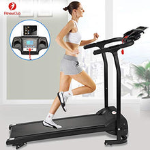 Load image into Gallery viewer, Fitnessclub 2HP Folding Treadmill Electric Motorized Power 12KM/H Running Fitness Machine with W/PAD Holder,Hand Grip Pulse Sensor for Home, Gym, Walking Jogging Cardio Fitness Exercise Trainer